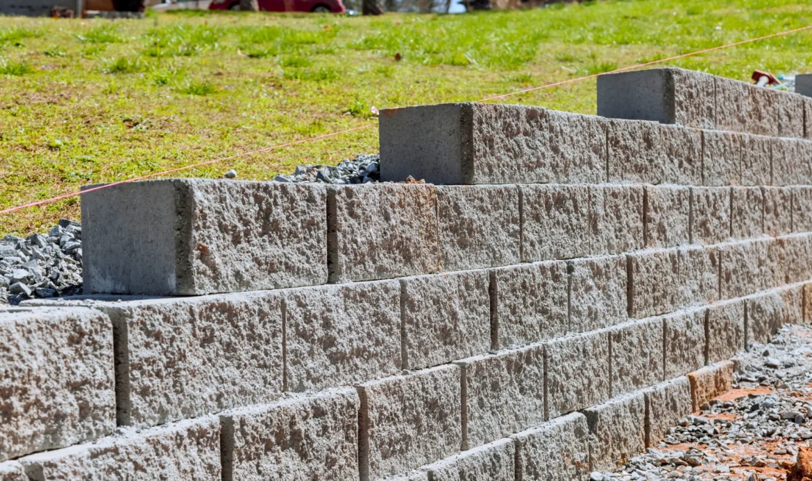 concrete brick wall fence